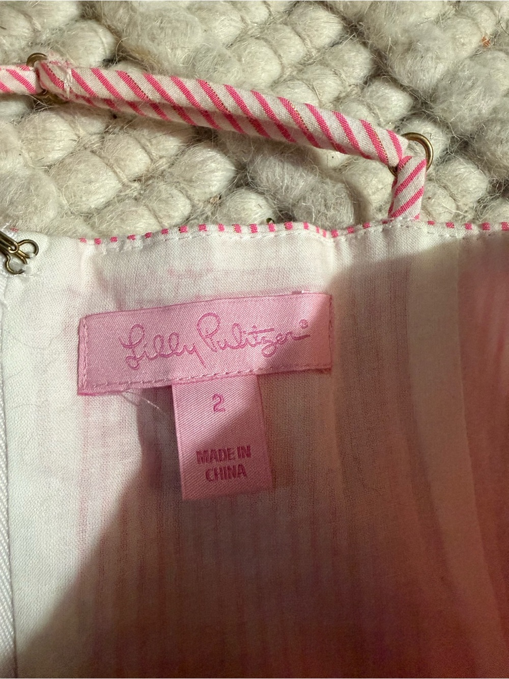 Lilly Pulitzer Navy and Pink Printed Dress - Picture 3 of 3